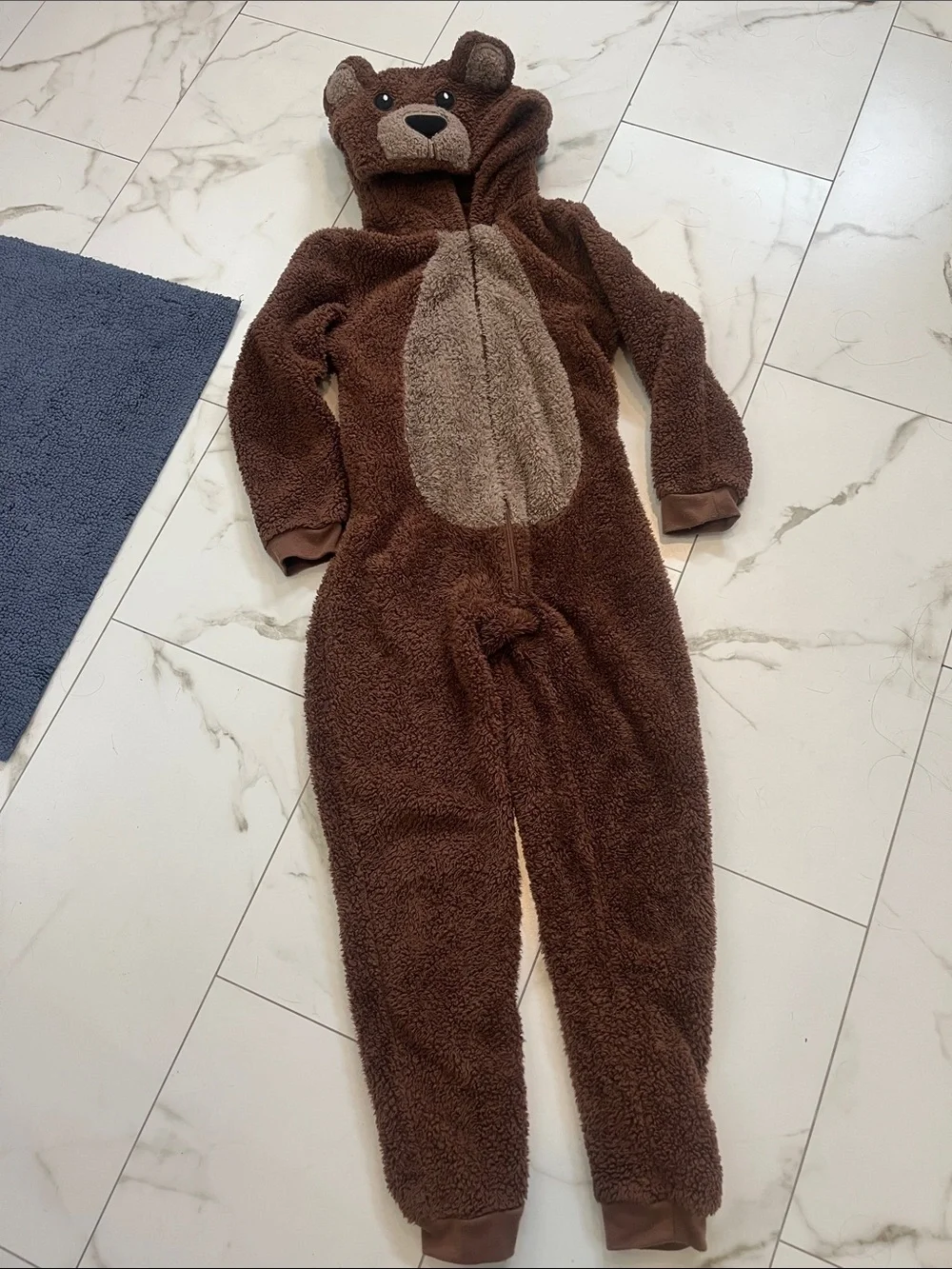 Cozy Brown Bear Hooded One-Piece for Kids